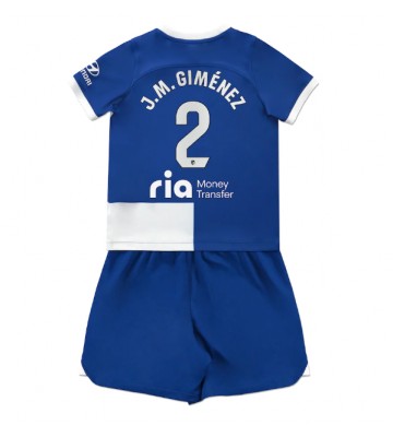 Atletico Madrid Jose Gimenez #2 Koszulka Wyjazdowych Dziecięca 2023-24 Krótki Rękaw (+ Krótkie spodenki)